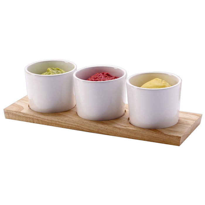 Continenta Tabla 29X9 con 3 Bolsillos, Altura 1.5 cm, Madera del Árbol de la Goma